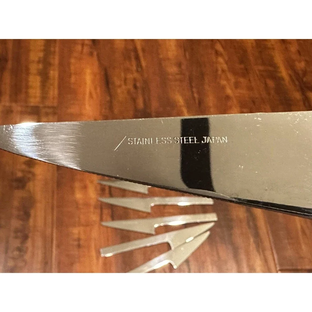 Set of (6) Vintage Midget Japan Stainless Steel 7.25” Knives in Box